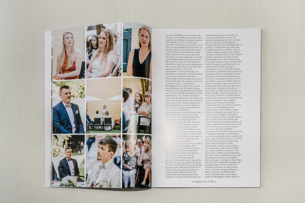 die Gäste bei der Trauung im Hochzeitsmagazin