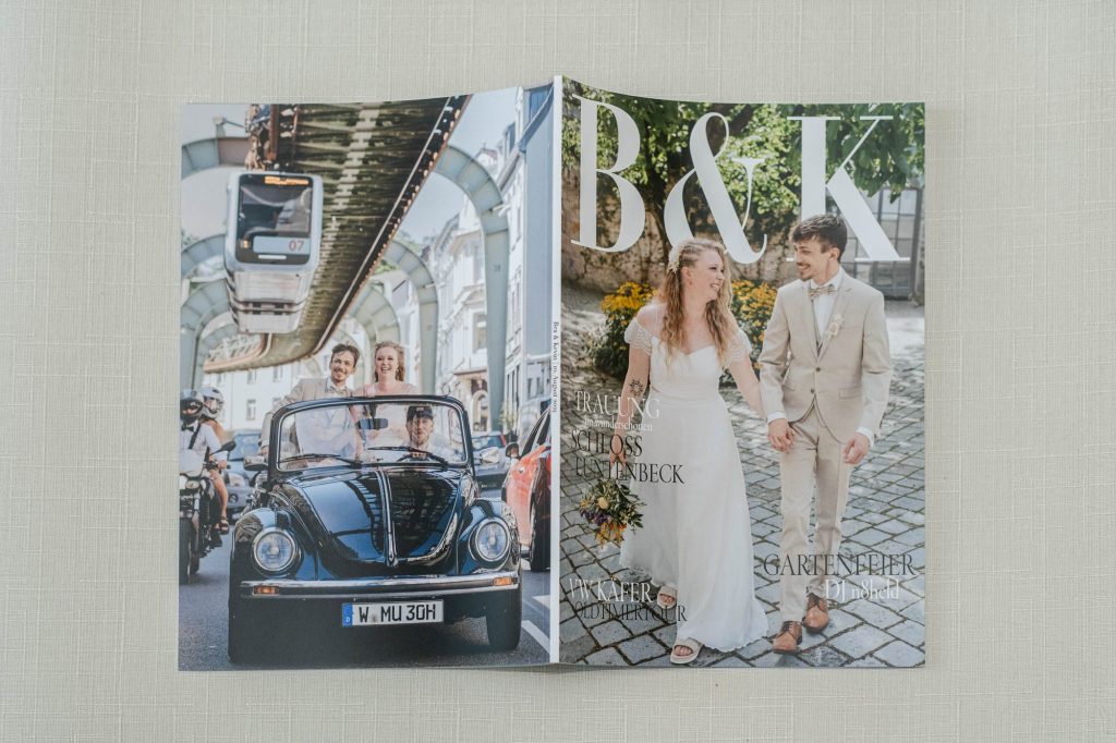 Cover Voder- und Rückseite des Hochzeitsmagazins