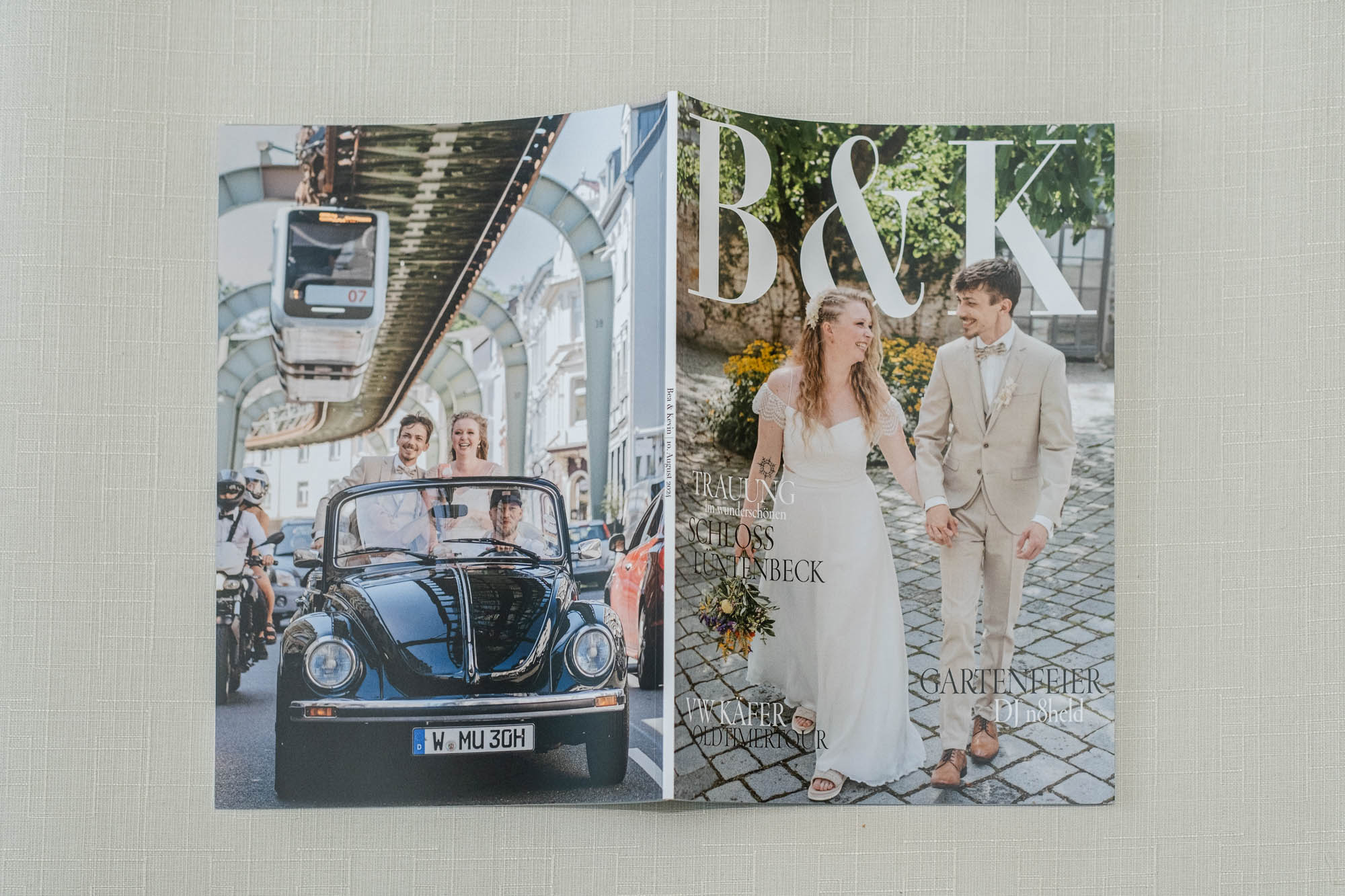 Cover Voder- und Rückseite des Hochzeitsmagazins